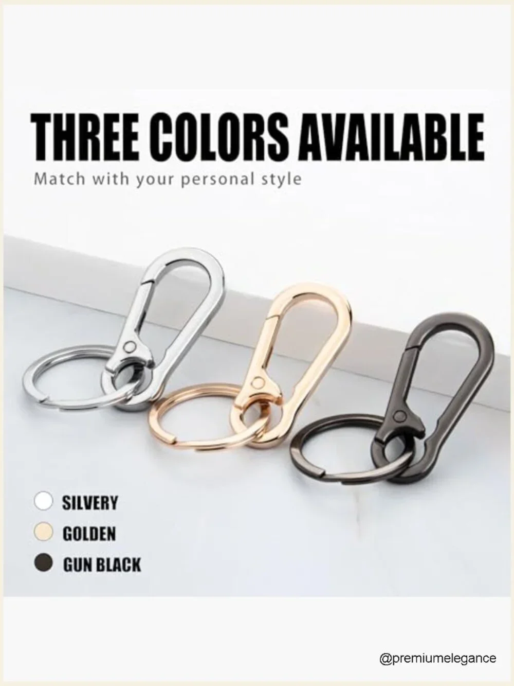 Metal Keychain Keyring Clip Holder for Keys Car Organizer Men Women